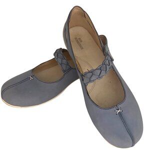 Ros Hommerson 9.5 Blue Leather Upper and Insole Camry Mary Jane Comfort Padded